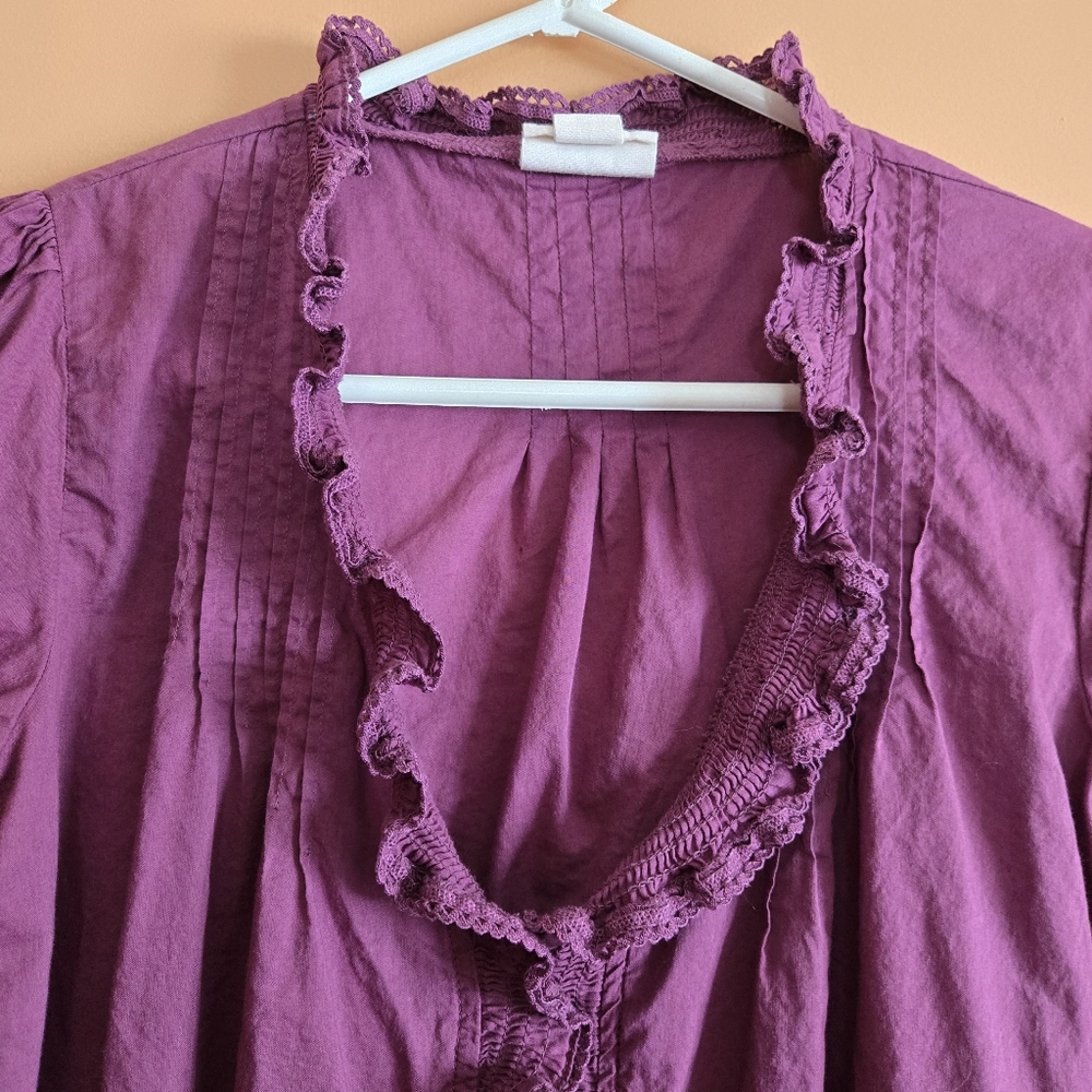 Converse One Star Ruffled Top, PTP=17" - Picture 2 of 5